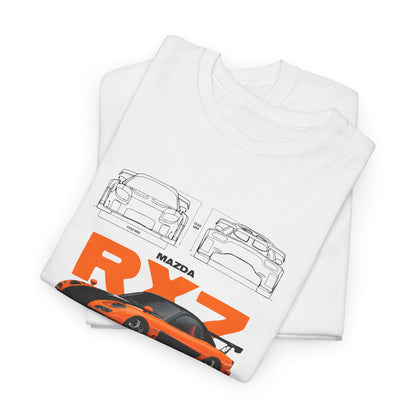 Mazda RX7 Blueprint Collection Unisex Cotton Tee
