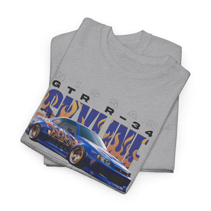 Nisson GTR R34 Blueprint Collection Unisex Cotton Tee
