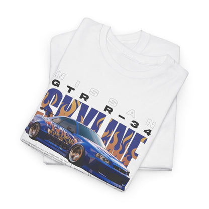 Nisson GTR R34 Blueprint Collection Unisex Cotton Tee