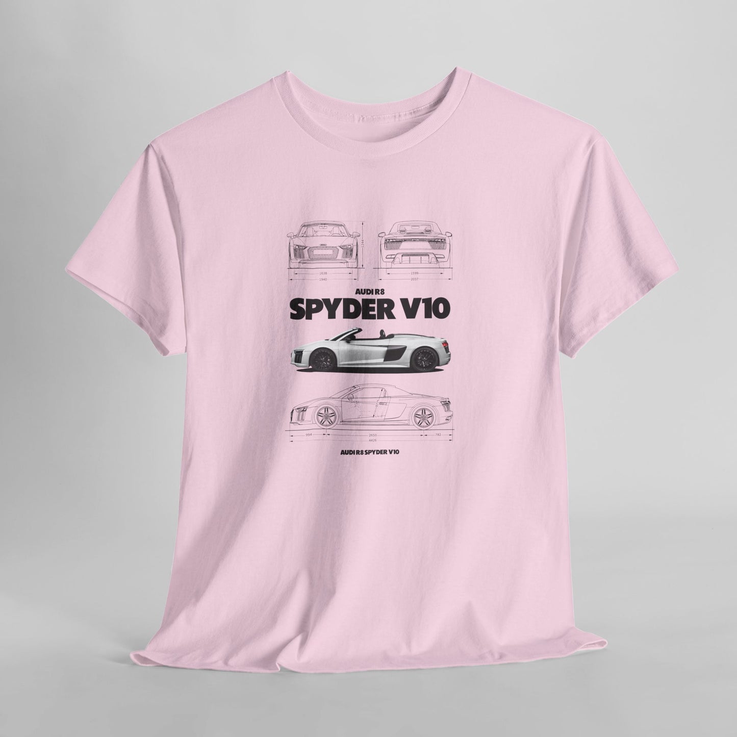 Audi R8 Spyder V10 Blueprint Collection Unisex Cotton Tee