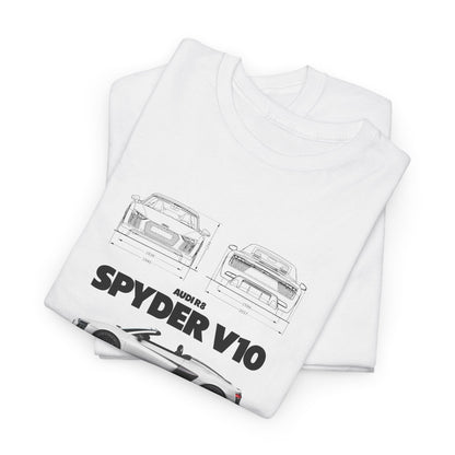 Audi R8 Spyder V10 Blueprint Collection Unisex Cotton Tee
