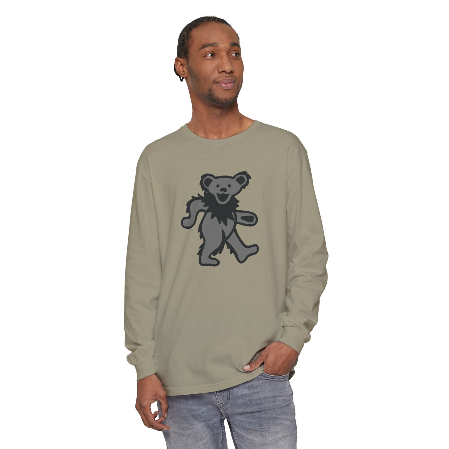 Dancing Bear Color Match Vineyard Collection Unisex Garment-dyed Long Sleeve