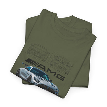 Mercedes-Benz AMG GTR Black Series Blueprint Collection Unisex Cotton Tee