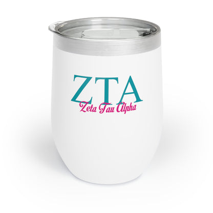 Personalized Zeta Tau Alpha Sorority Wine Tumbler - ZTA