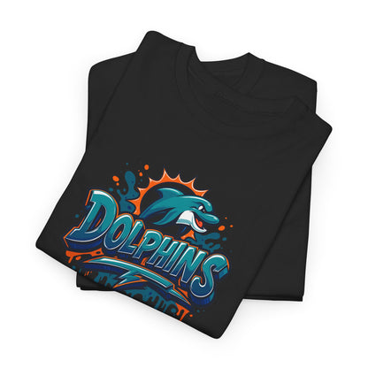 Miami Dolphins Art Unisex Premium Cotton Tee