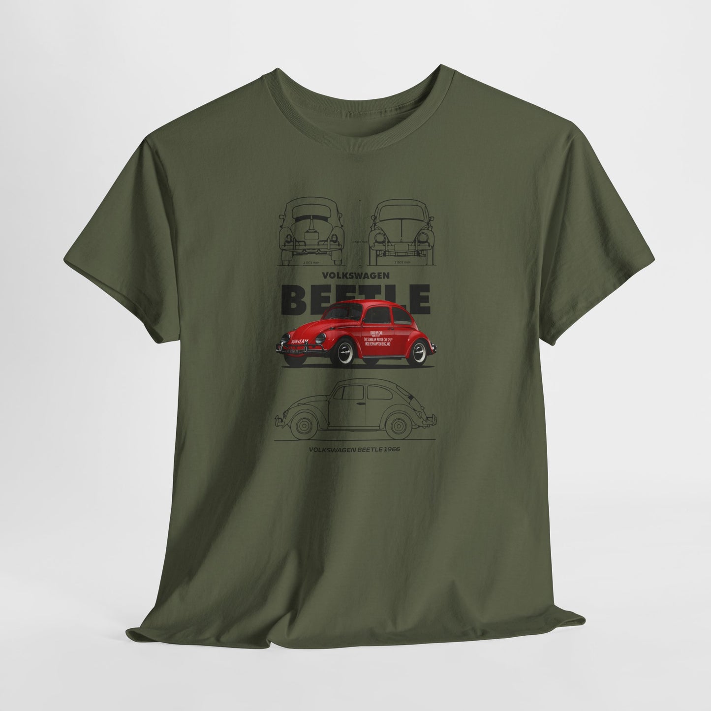 Volkswagen Beetle Blueprint Collection Unisex Cotton Tee