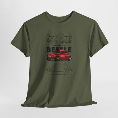 Volkswagen Beetle Blueprint Collection Unisex Cotton Tee