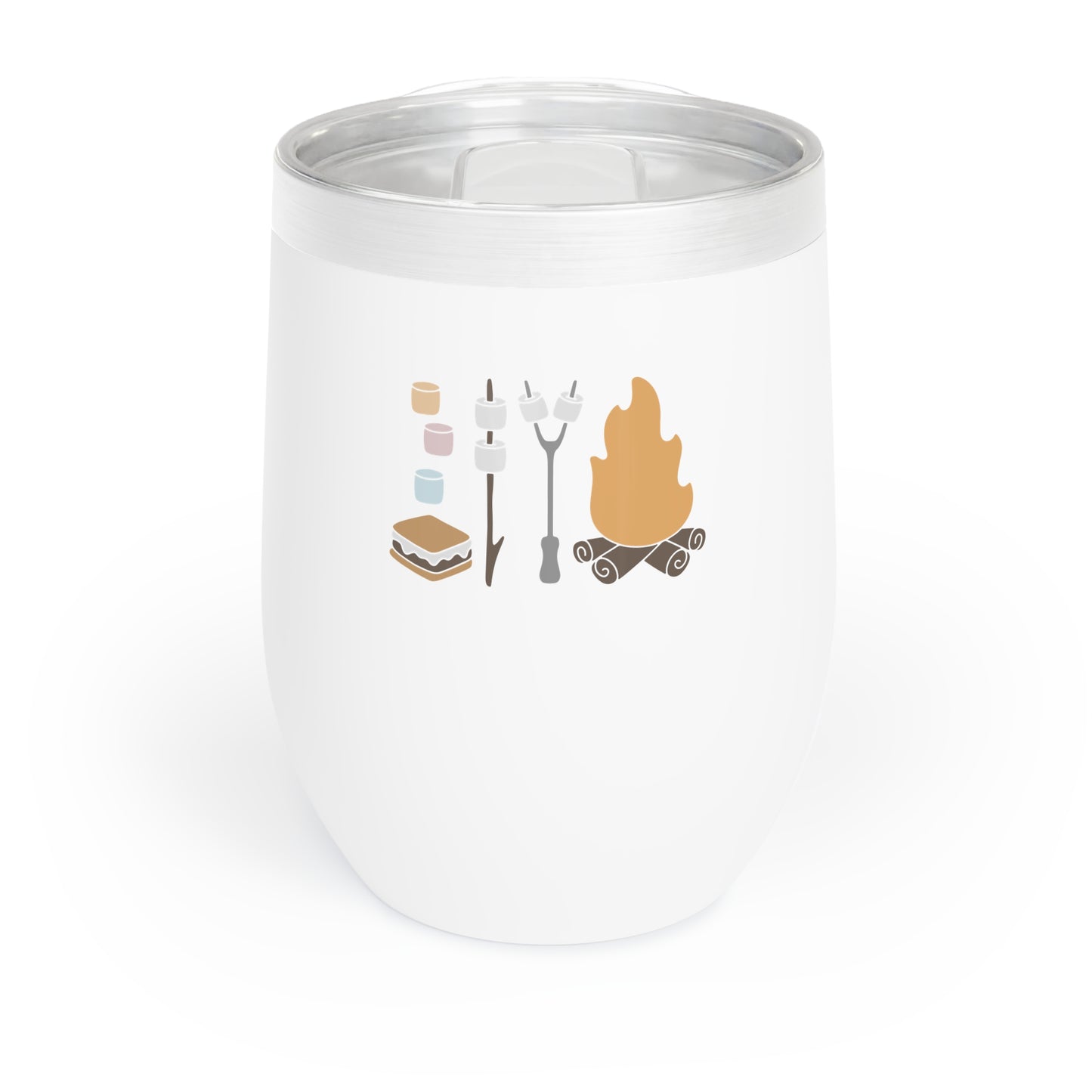 Camping S'mores Art 12oz Wine Tumbler