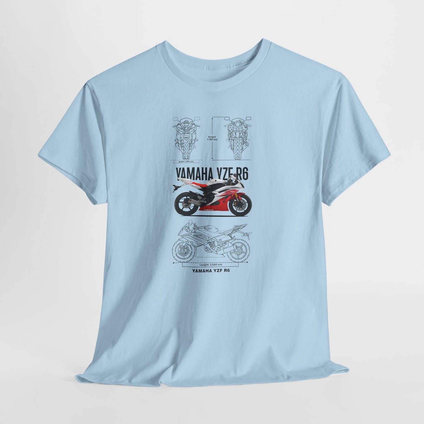 Yamaha YZF R6 Blueprint Collection Unisex Cotton Tee