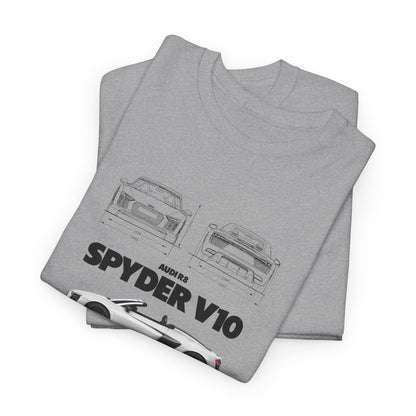 Audi R8 Spyder V10 Blueprint Collection Unisex Cotton Tee