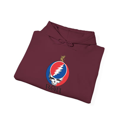 Personalized Beta Theta Pi Grateful Dead Unisex Heavy Blend Hoodie - Hooded Sweatshirt - Add A Name or Nickname To The Back for Free!