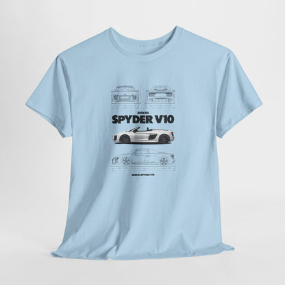 Audi R8 Spyder V10 Blueprint Collection Unisex Cotton Tee