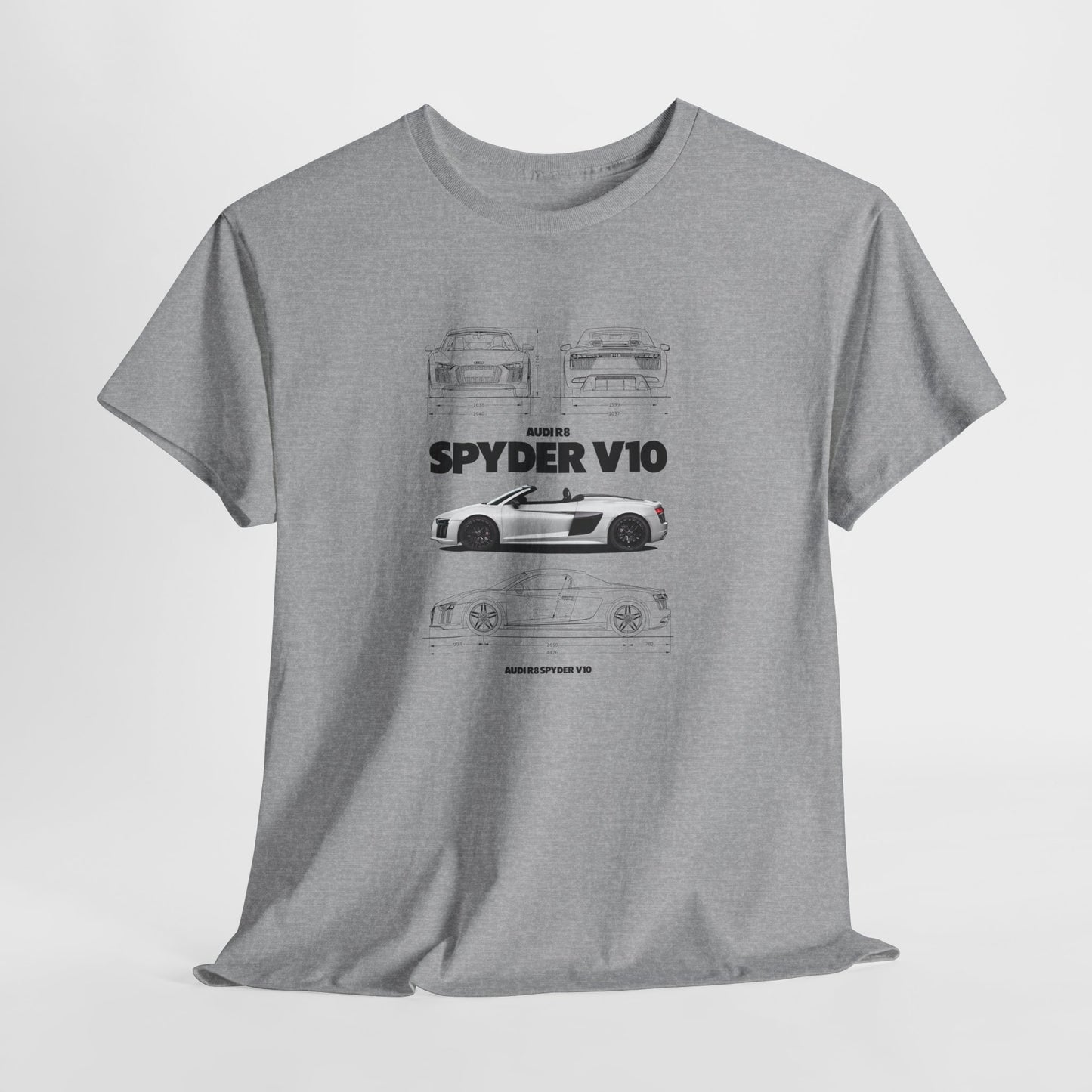 Audi R8 Spyder V10 Blueprint Collection Unisex Cotton Tee
