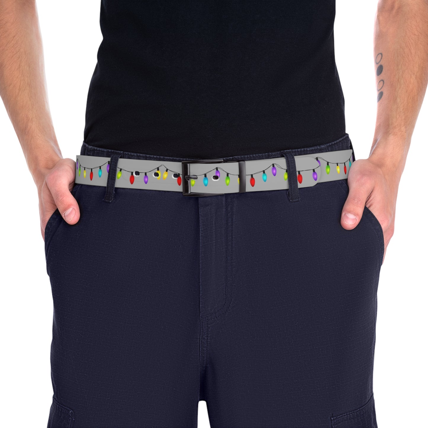 Ugly Christmas Belt - Holiday Lights - Men'