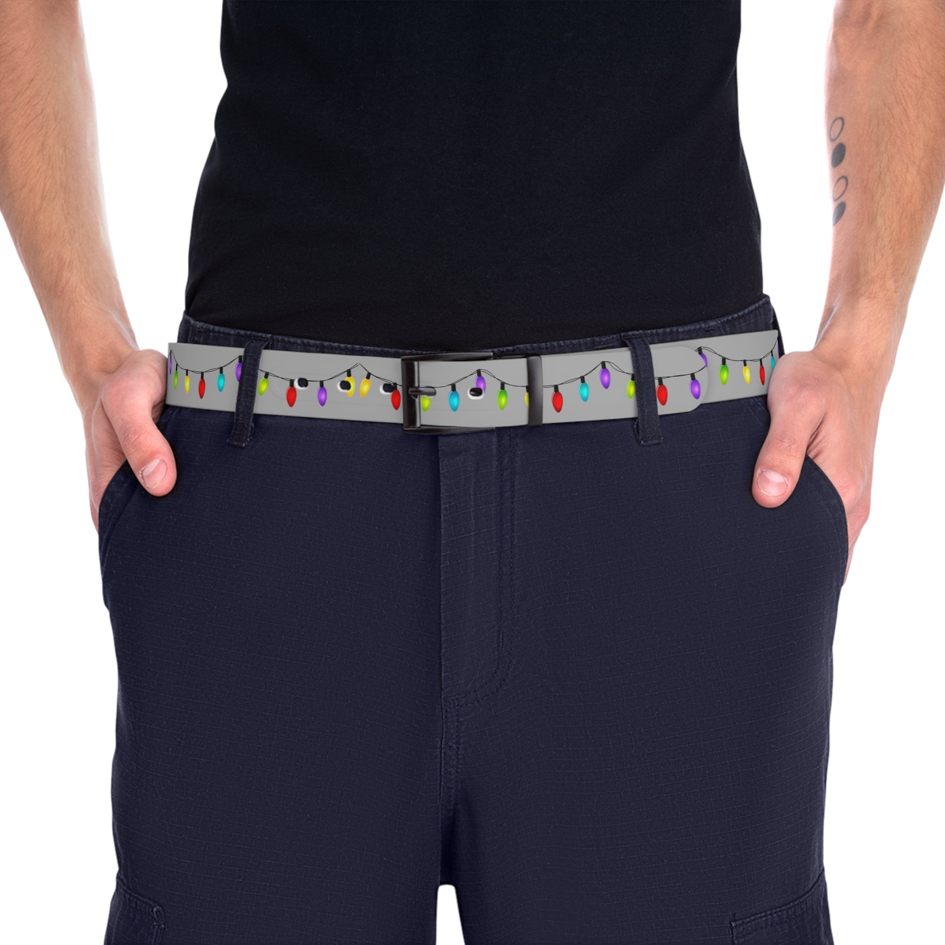 Ugly Christmas Belt - Holiday Lights - Men'