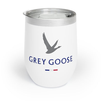 Personalized Grey Goose 12oz Wine Tumbler - Famous Grey Goose Vodka Label - Vacuum-Insulated Hot/Cold