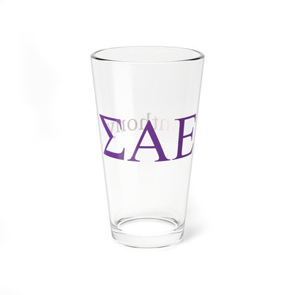 Personalized Sigma Alpha Epsilon Fraternity Pint Glass - 16oz - Drinking Glass