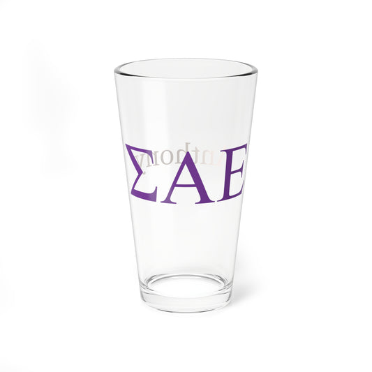 Personalized Sigma Alpha Epsilon Fraternity Pint Glass - 16oz - Drinking Glass