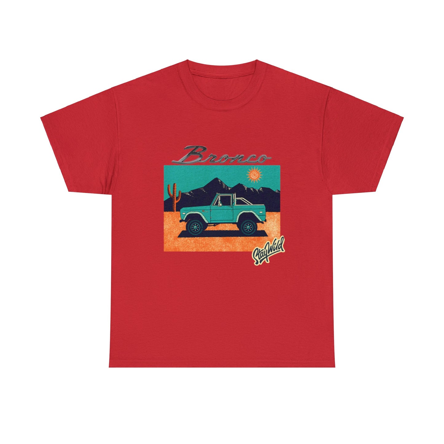 Ford Bronco 'Stay Wild' Art TShirt - Ethical, Sustainable,