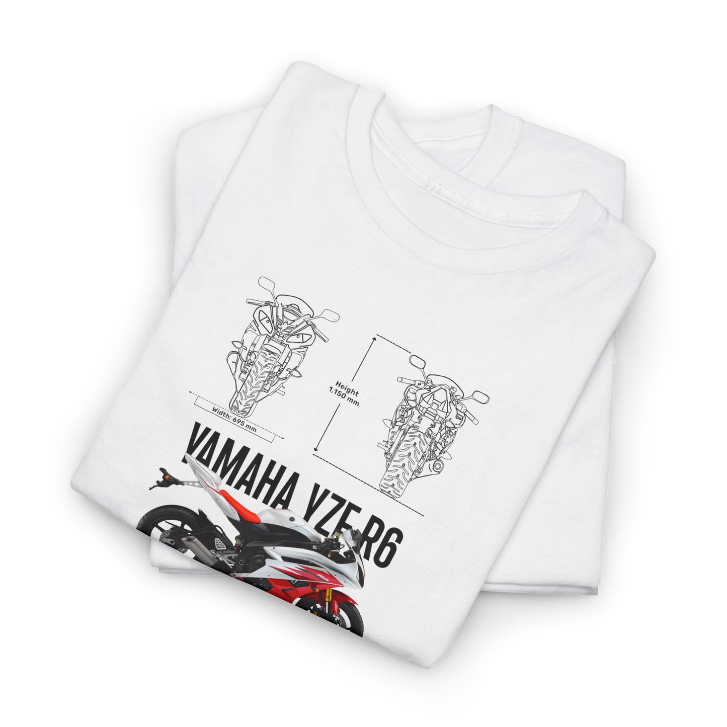 Yamaha YZF R6 Blueprint Collection Unisex Cotton Tee