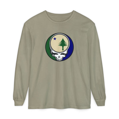 Maine Unofficial State Flag Vineyard Collection Unisex Garment-dyed Long Sleeve