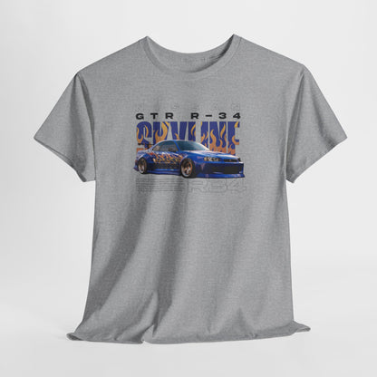 Nisson GTR R34 Blueprint Collection Unisex Cotton Tee