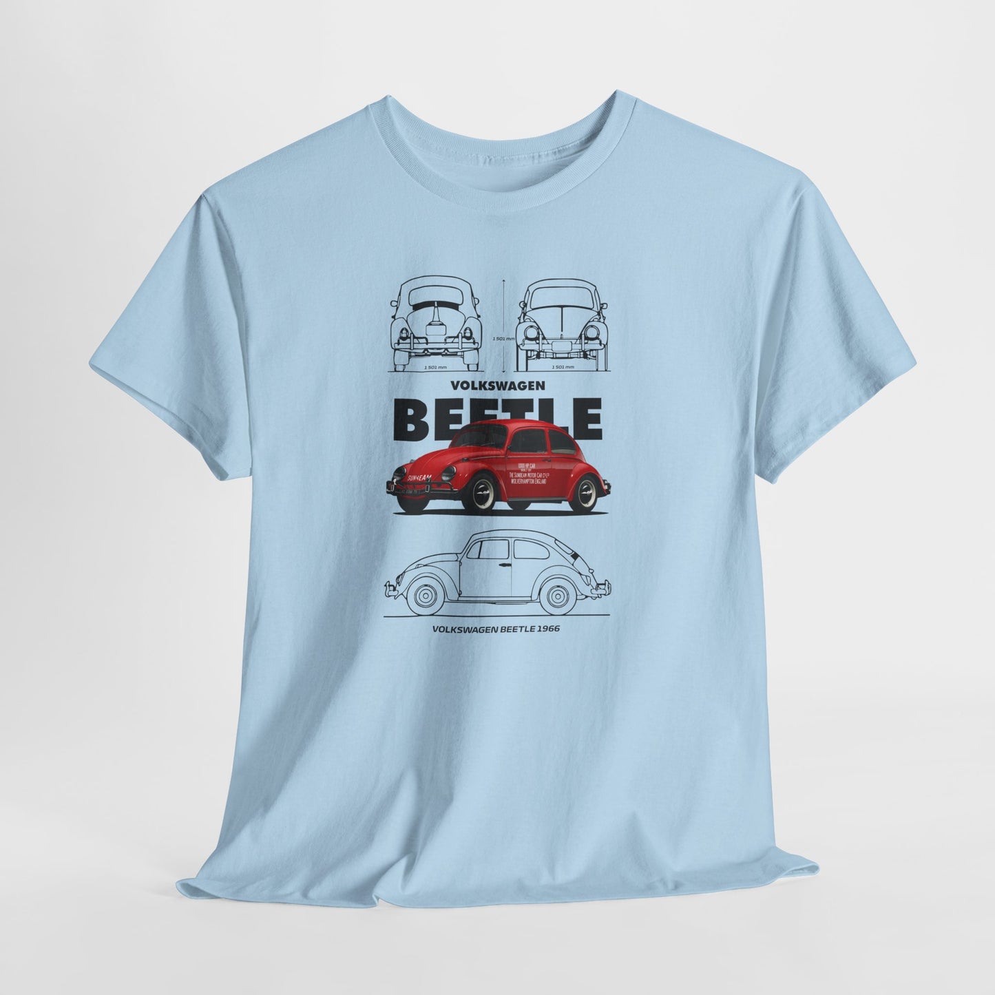 Volkswagen Beetle Blueprint Collection Unisex Cotton Tee