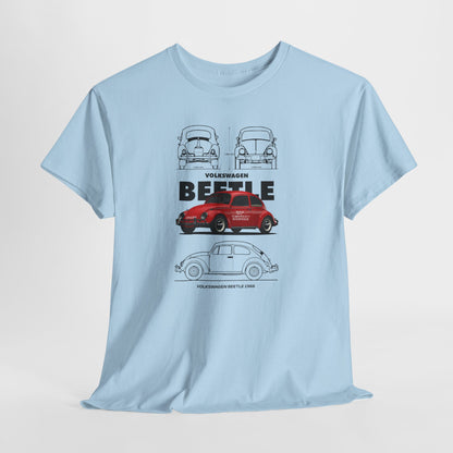 Volkswagen Beetle Blueprint Collection Unisex Cotton Tee