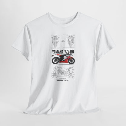 Yamaha YZF R6 Blueprint Collection Unisex Cotton Tee