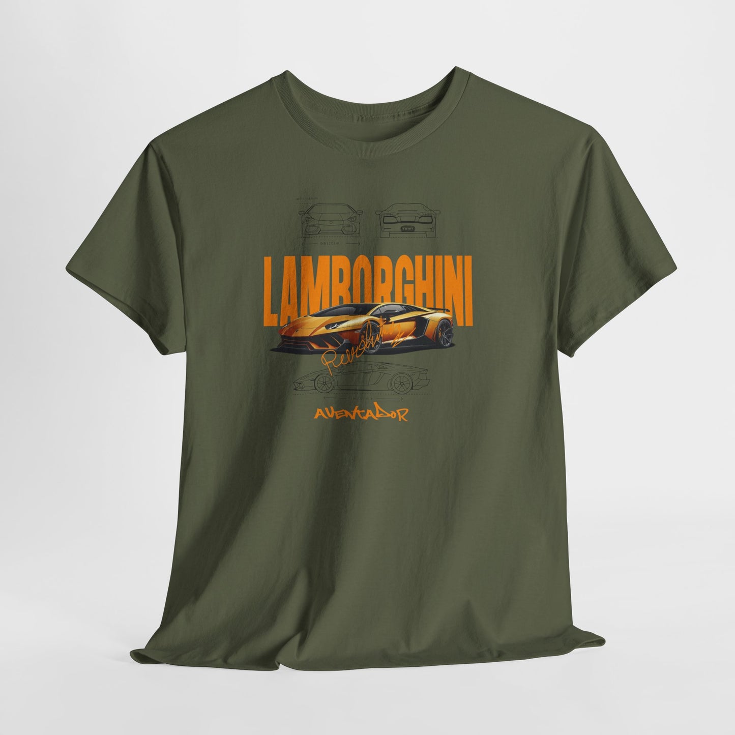 Lamborghini Aventador Blueprint Collection Unisex Cotton Tee