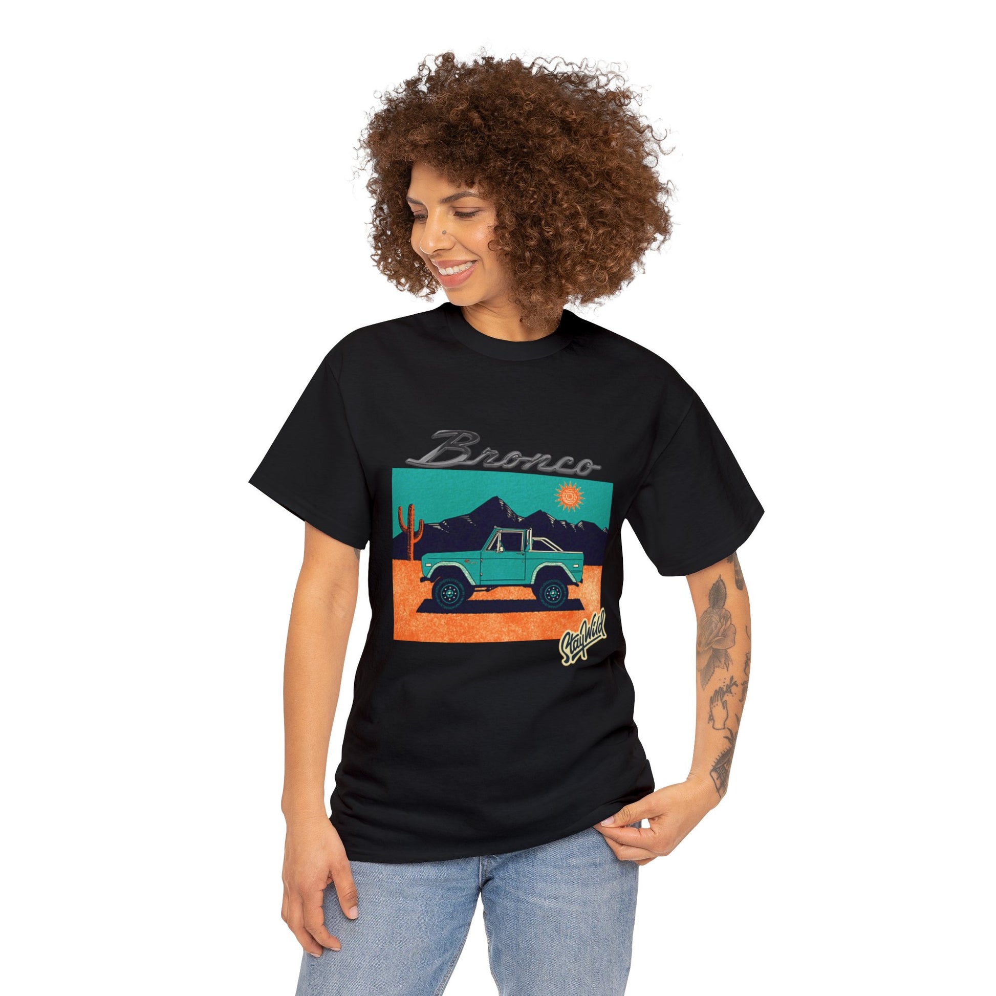 Ford Bronco 'Stay Wild' Art TShirt - Ethical, Sustainable,