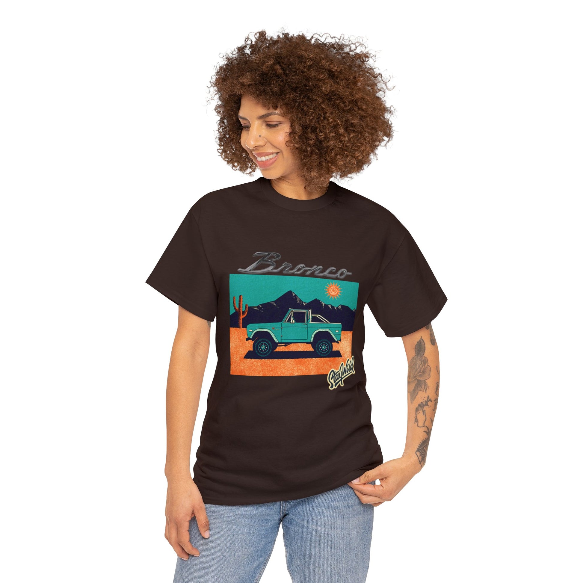 Ford Bronco 'Stay Wild' Art TShirt - Ethical, Sustainable,