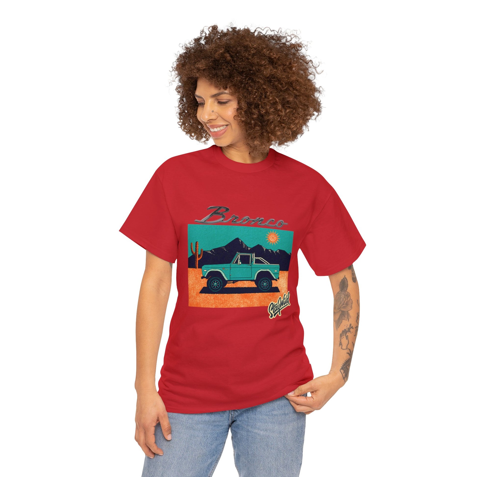 Ford Bronco 'Stay Wild' Art TShirt - Ethical, Sustainable,