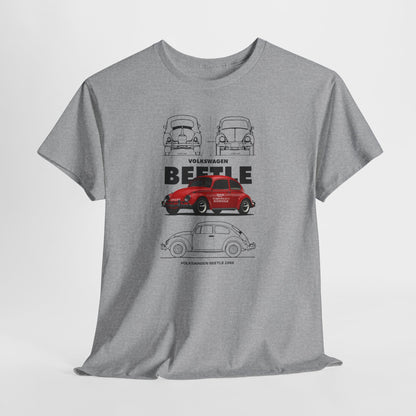 Volkswagen Beetle Blueprint Collection Unisex Cotton Tee