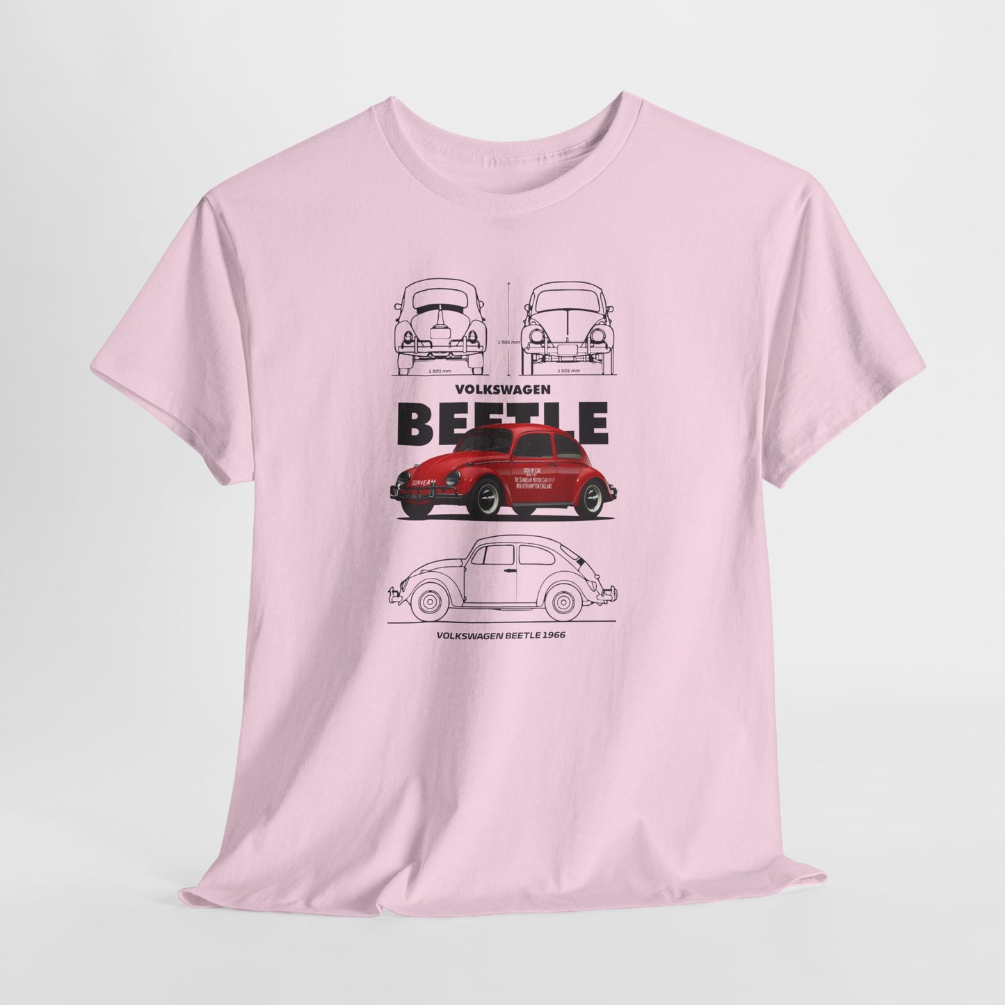 Volkswagen Beetle Blueprint Collection Unisex Cotton Tee
