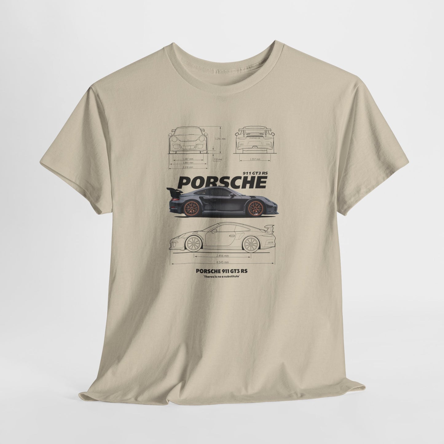 Porsche 911 GT3 RS Blueprint Collection Unisex Cotton Tee