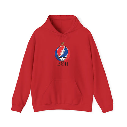 Personalized Beta Theta Pi Grateful Dead Unisex Heavy Blend Hoodie - Hooded Sweatshirt - Add A Name or Nickname To The Back for Free!