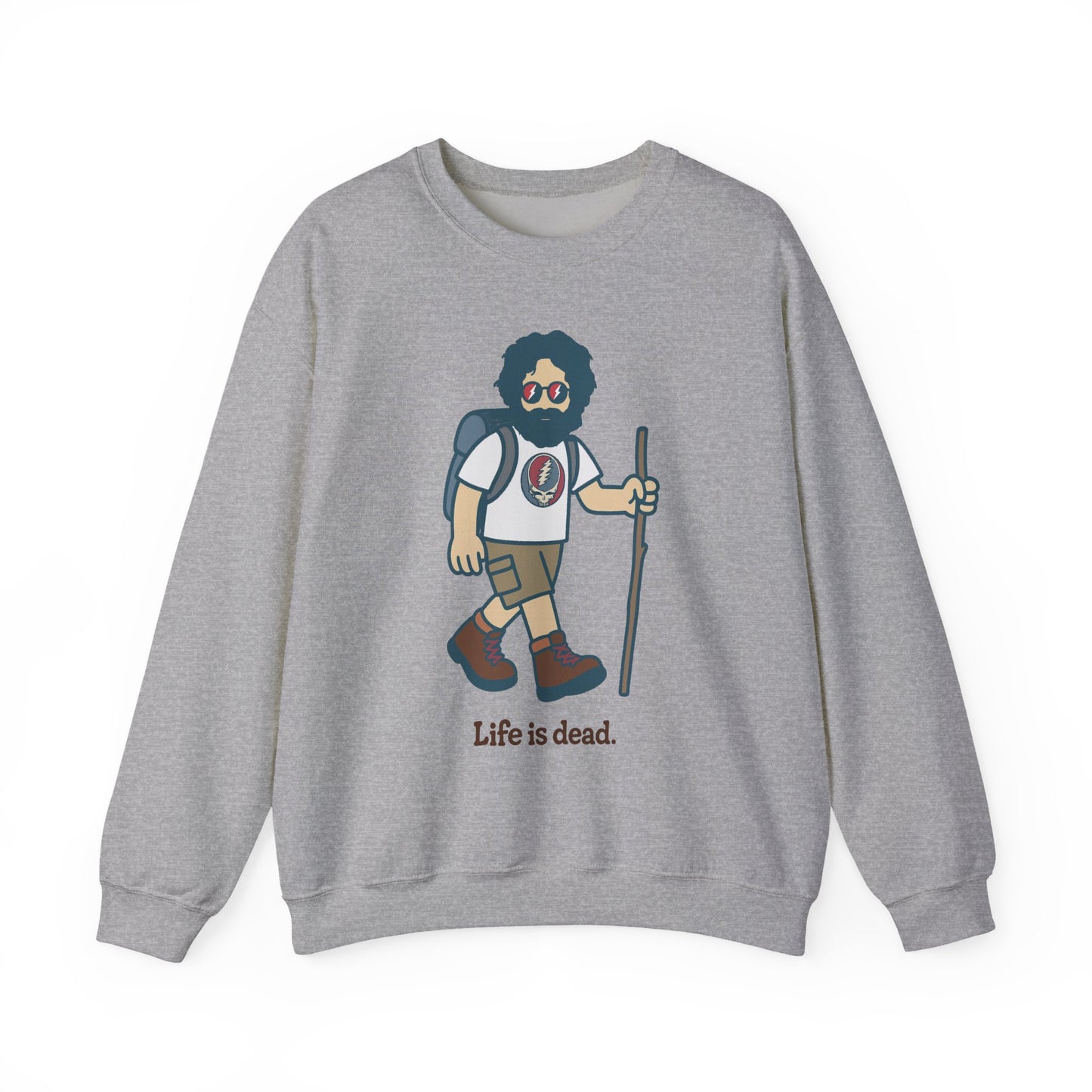 Hikin' Jerry | Life is dead. Crewneck Sweatshirt