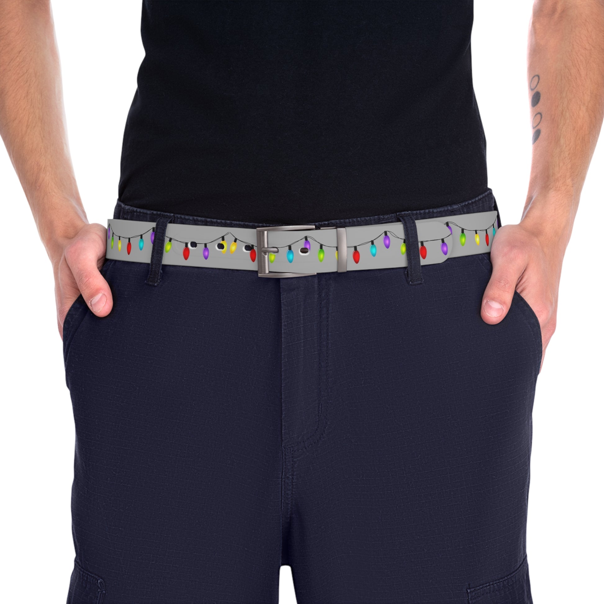Ugly Christmas Belt - Holiday Lights - Men'
