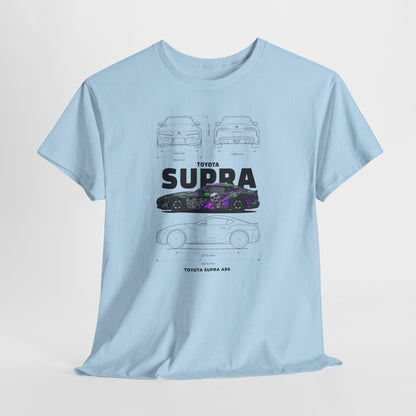 Toyota Supra A90 Blueprint Collection Unisex Cotton Tee