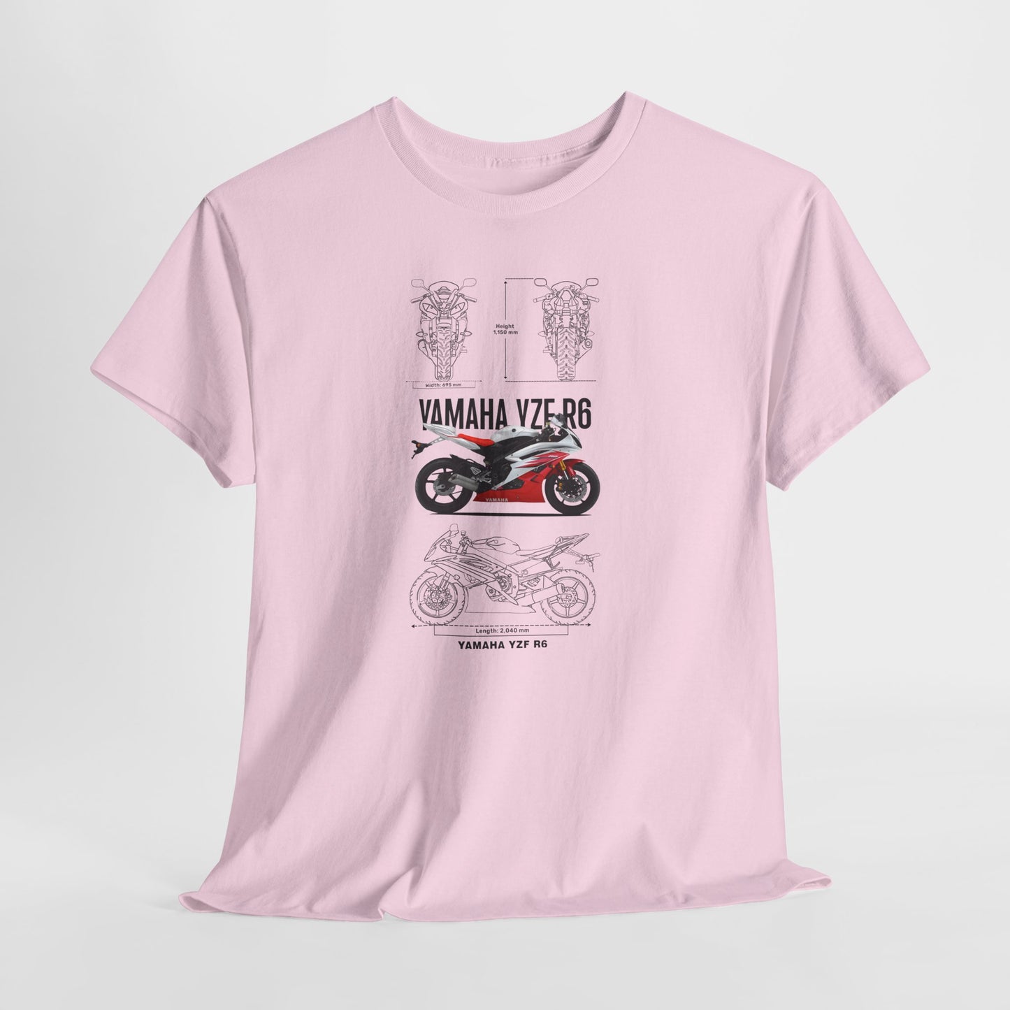 Yamaha YZF R6 Blueprint Collection Unisex Cotton Tee