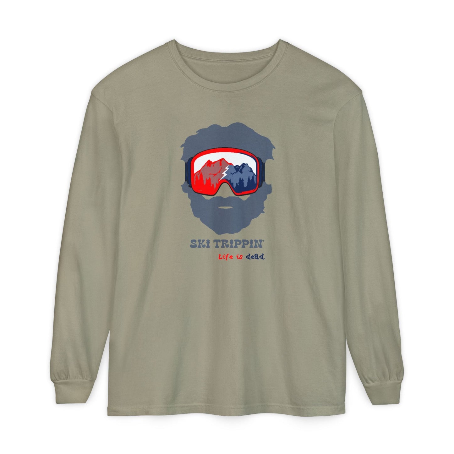 Ski Trippin' Jerry Unisex Garment-dyed Long Sleeve T-Shirt