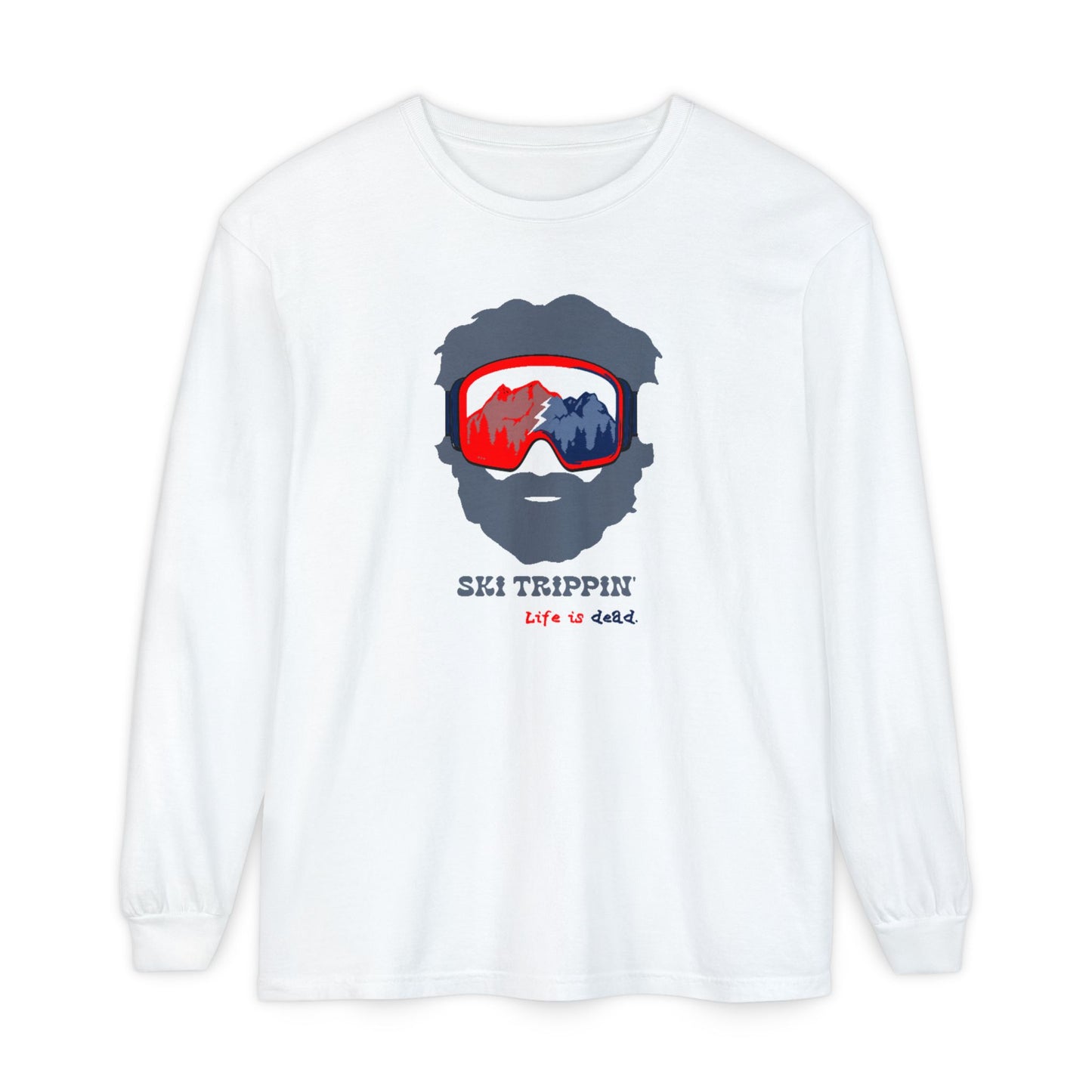 Ski Trippin' Jerry Unisex Garment-dyed Long Sleeve T-Shirt