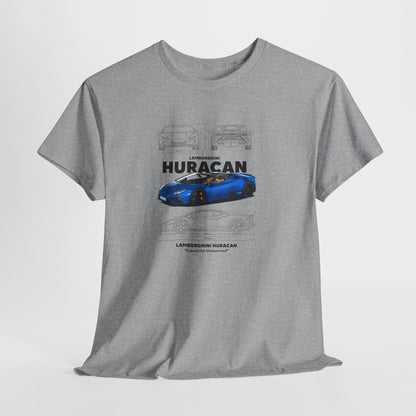 Lamborghini Huracan Blueprint Collection Unisex Cotton Tee