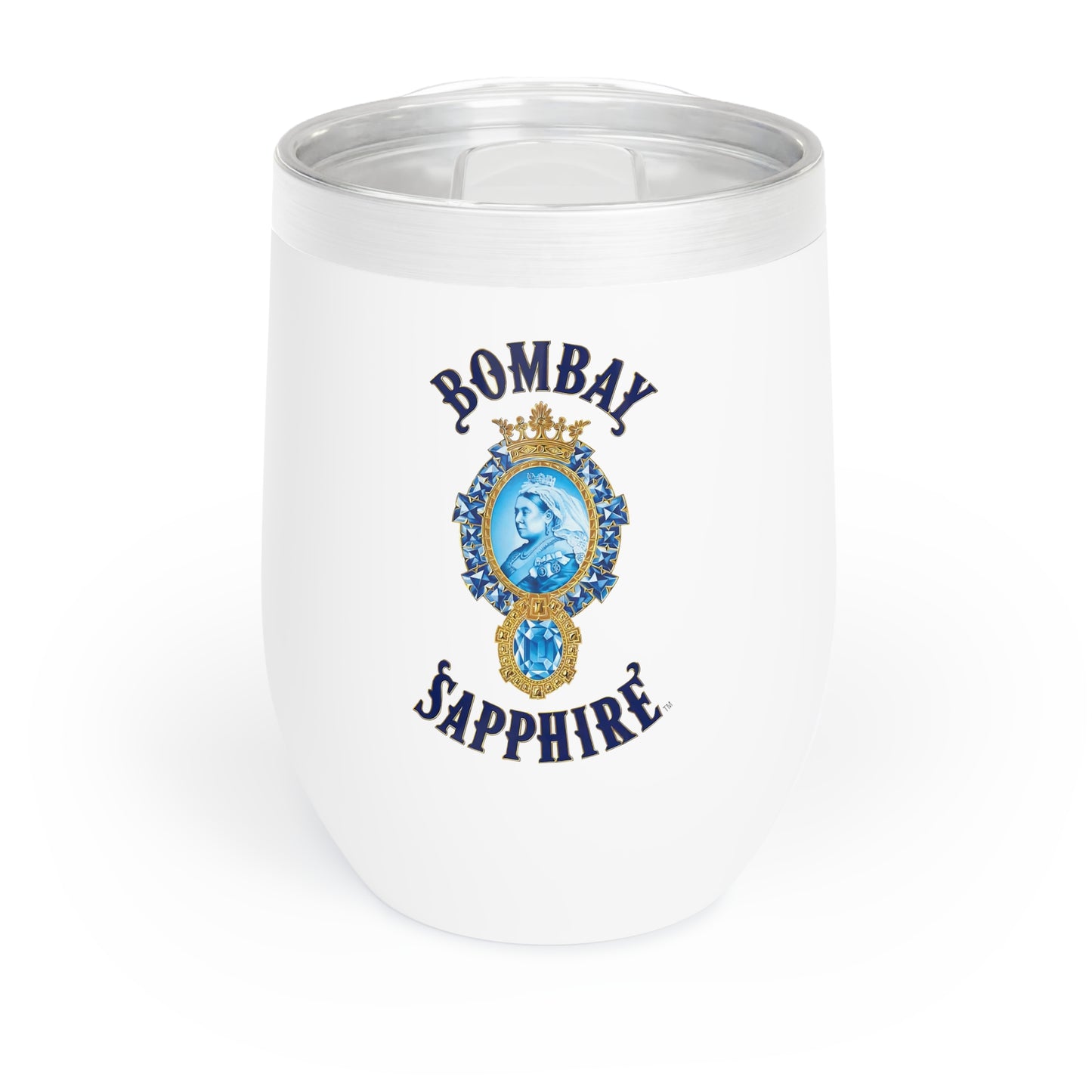 12oz Bombay Sapphire Gin Label Wine Tumbler