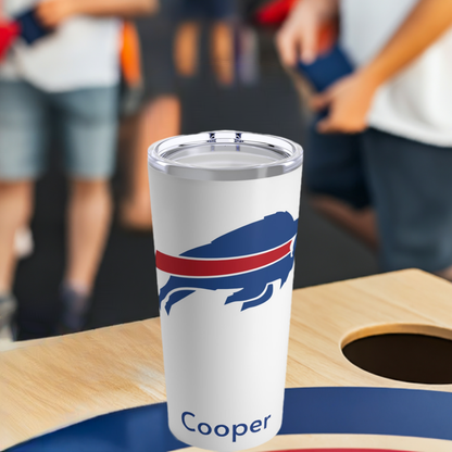 Personalized Buffalo Bills 20oz Travel Mug Tumbler - Add A Name For Free! NFL